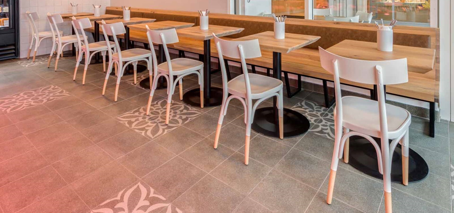 Indoor-Fliesen grey mit Muster