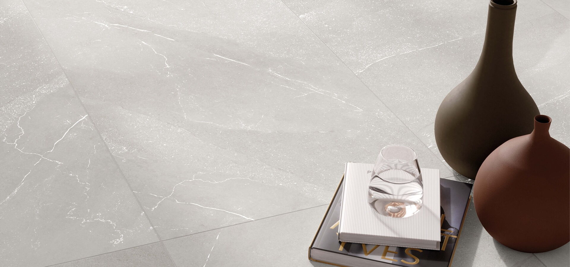 Timestone Ghiaccio Outdoor grau mit weißen Adern
