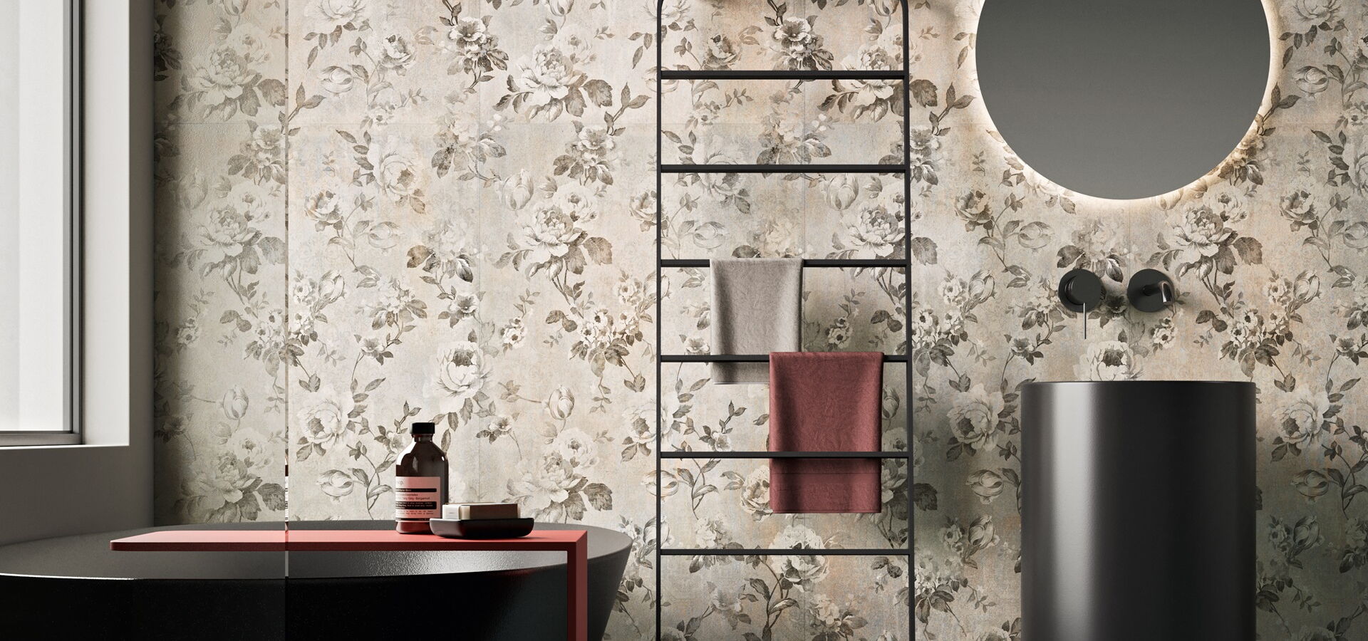 modernes Badezimmer dunkel