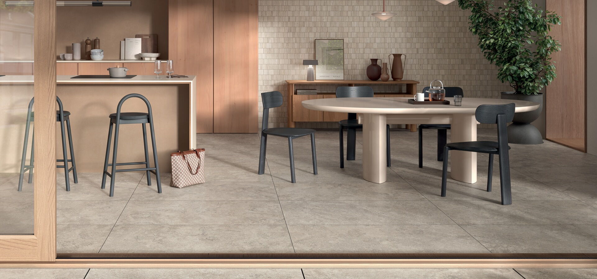Noriven In- und Outdoorplatte grau