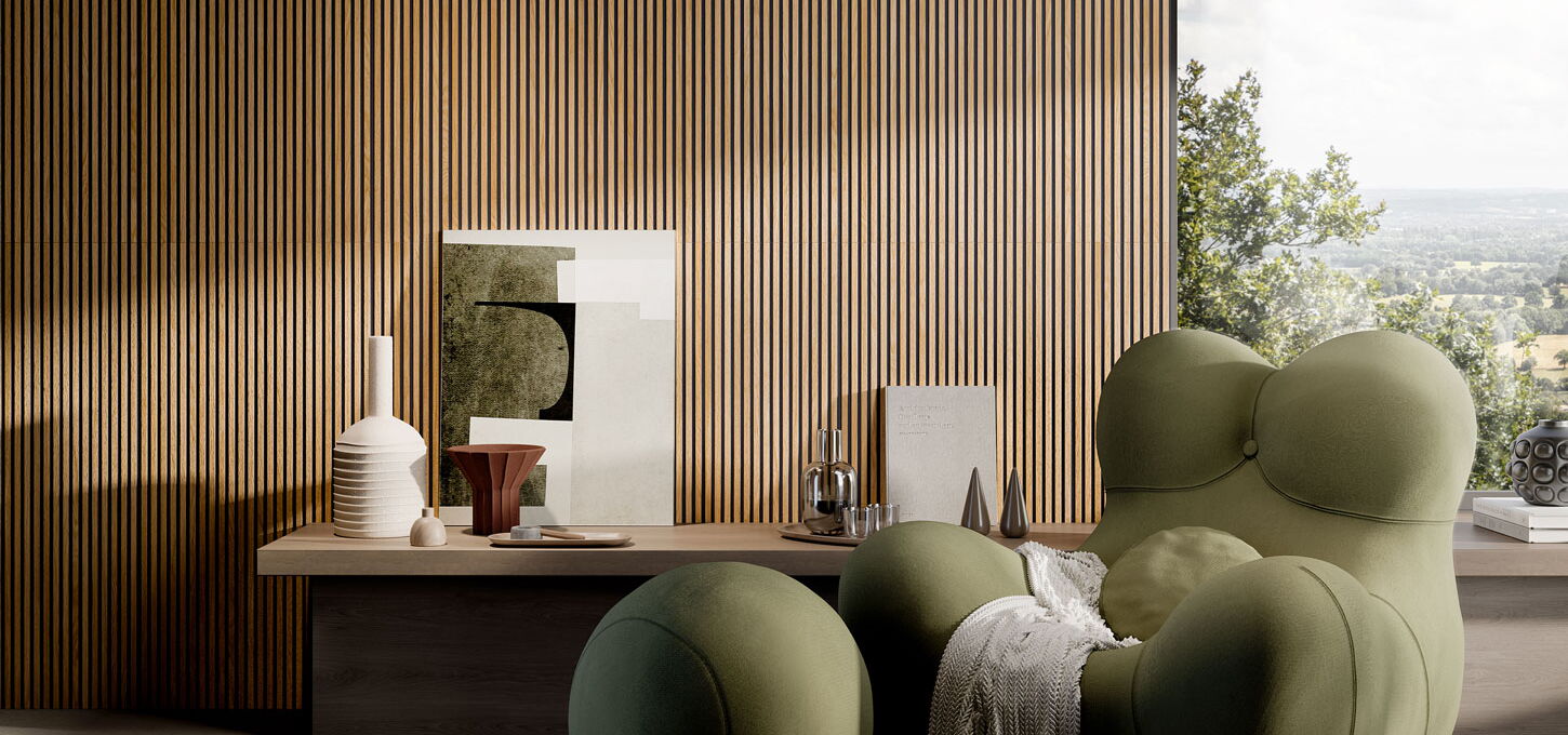 Wandverkleidung Holzoptik im Innenbereich