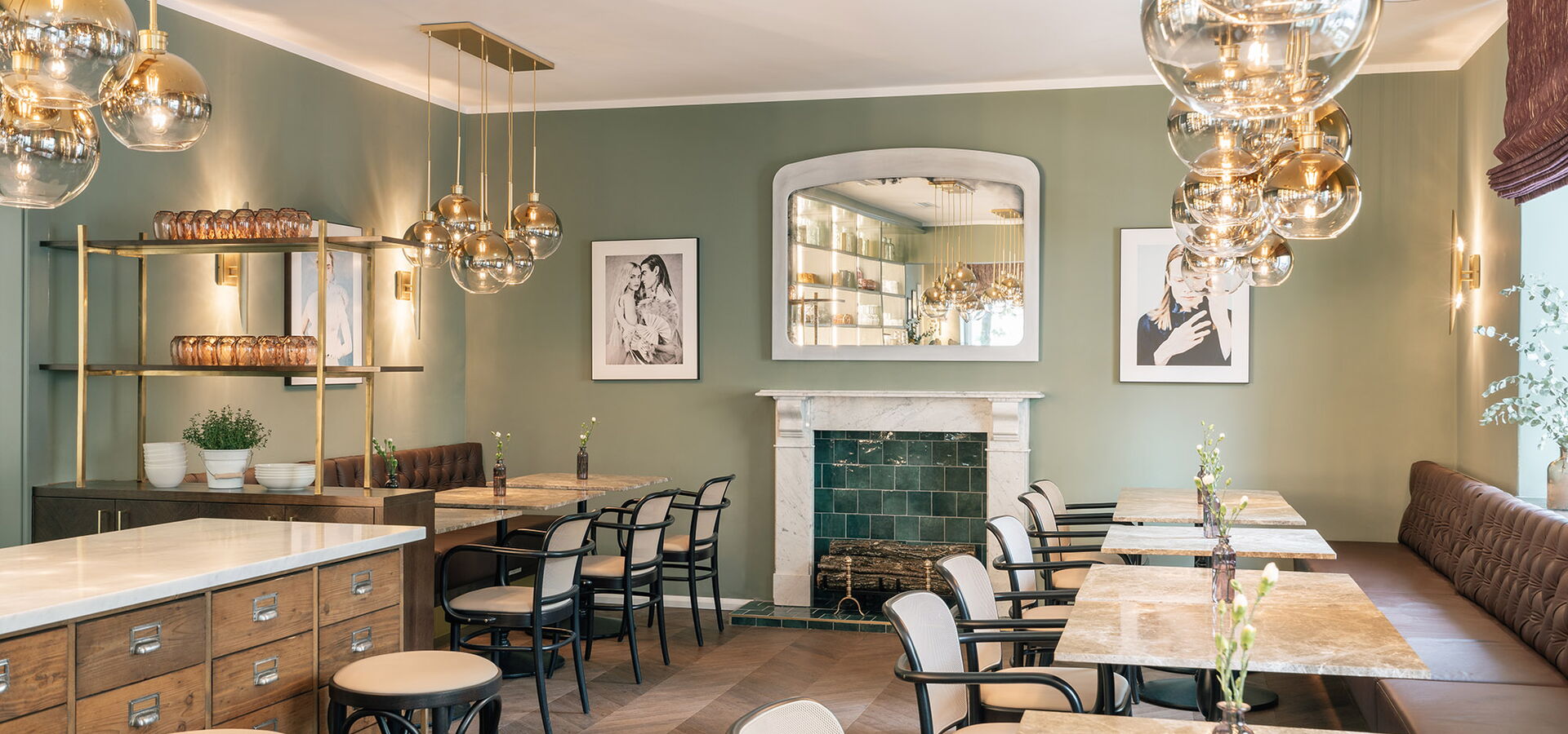 Emperador satiniert Tischplatten beige