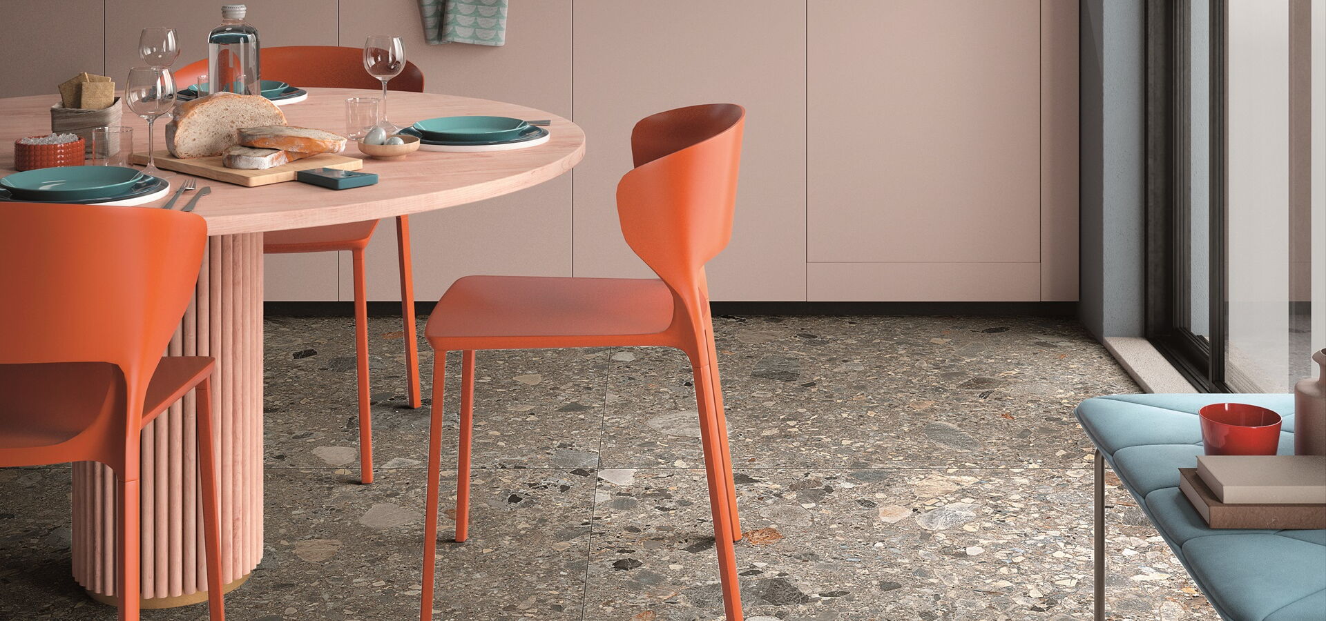 Mirage Bodenfliese mit Konglomeratoptik