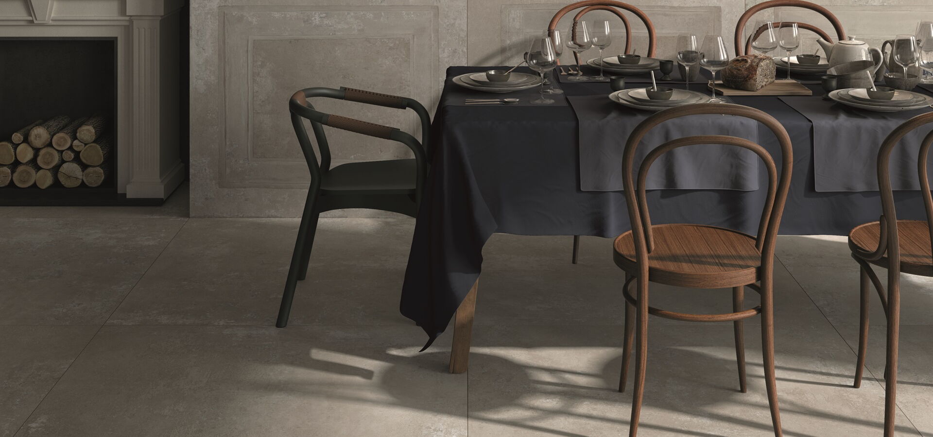 Ghost rope Bodenfliese