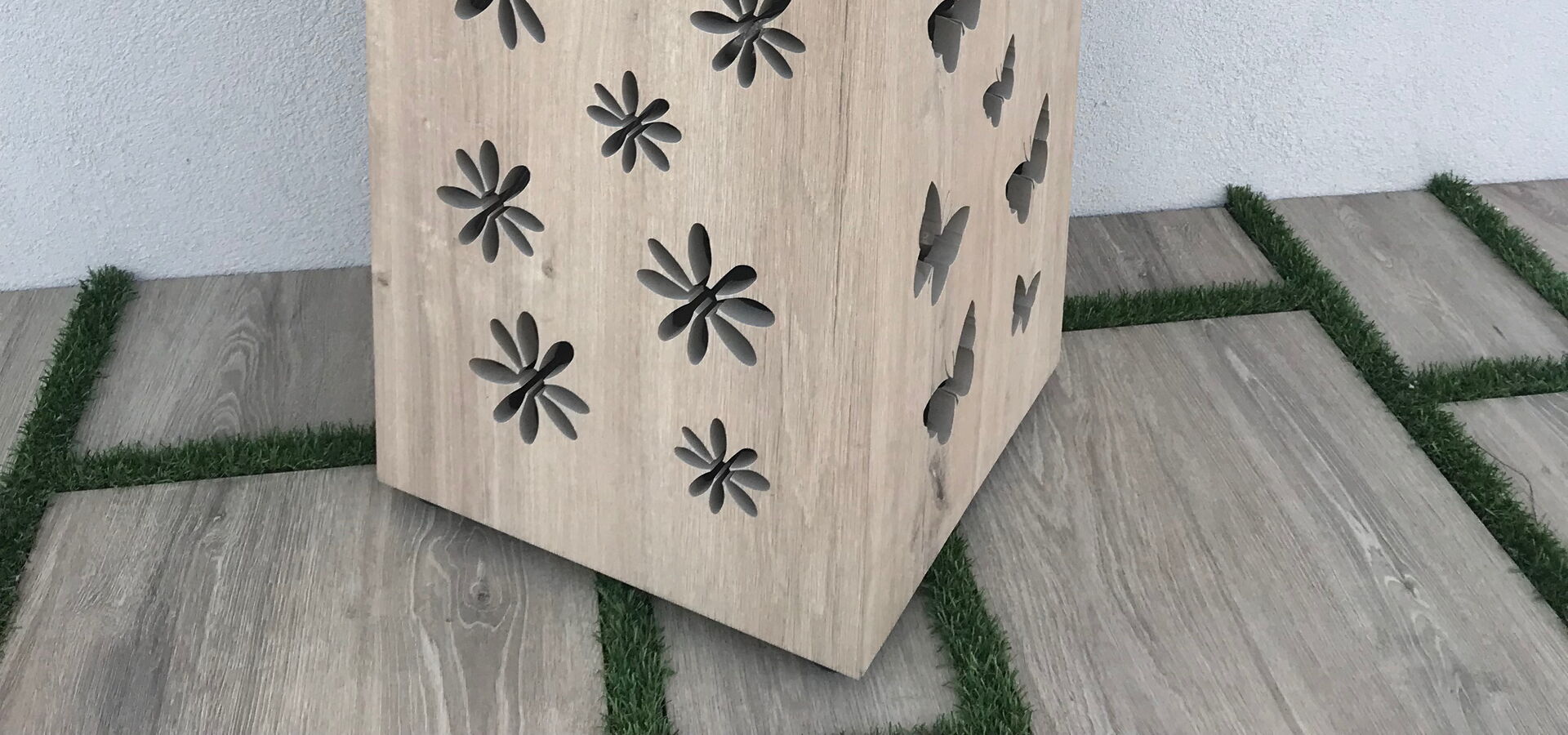 Gartenbeetbekleidung Holzoptik