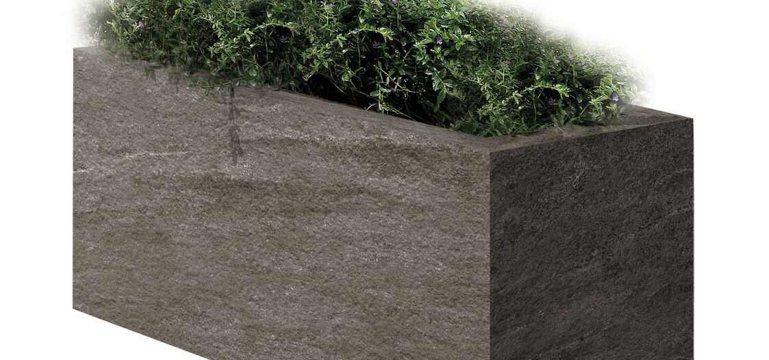 Naturstein-Gartenbeetbekleidung grau-braun