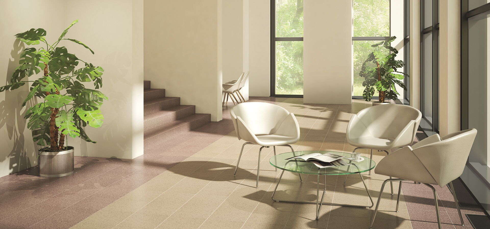 Keramikfliese Triton beige im Innenbereich