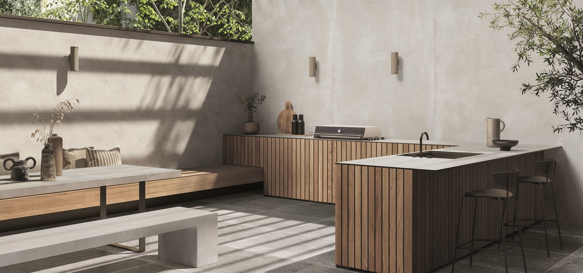 Naturstein-Terassenplatten für den Außenbereich