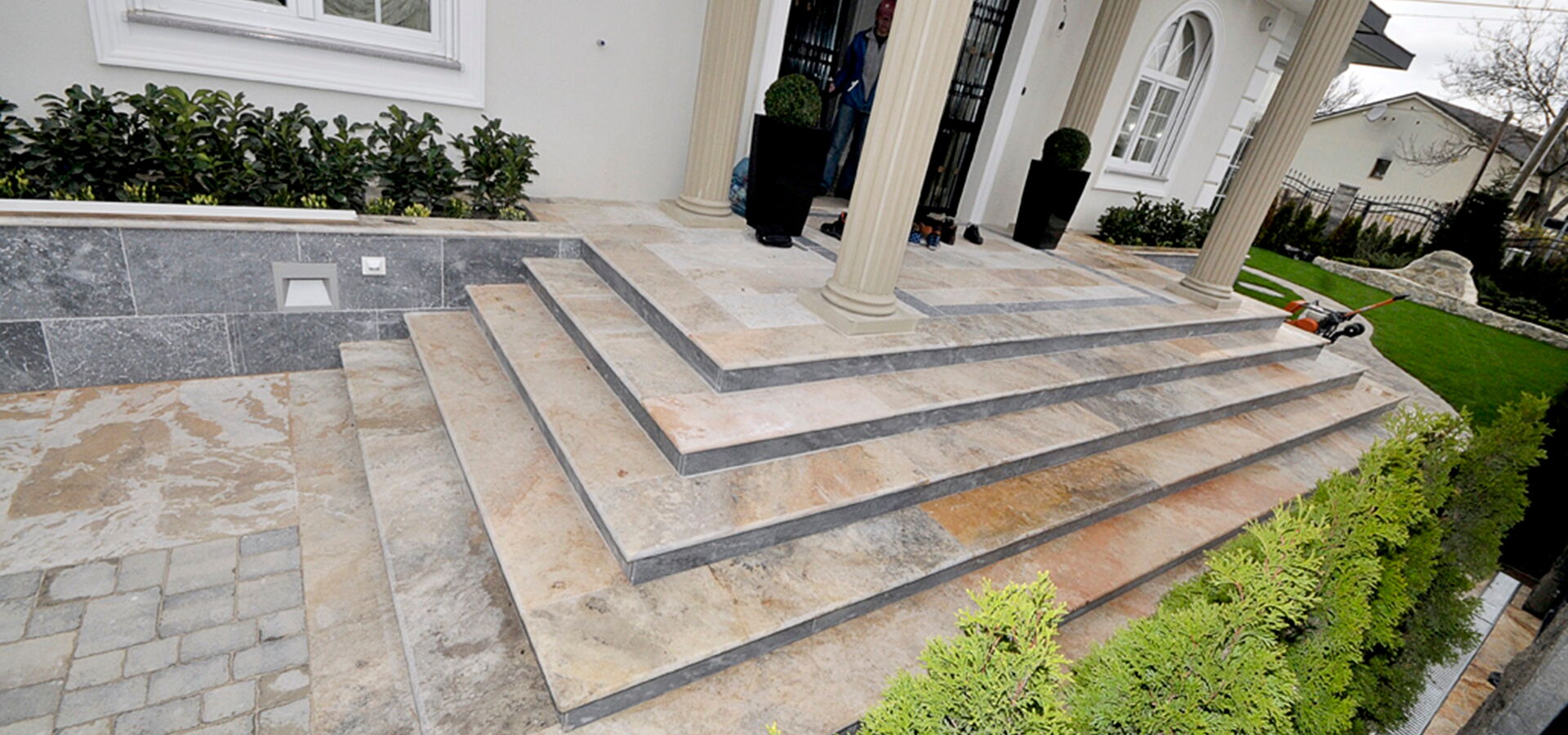 Travertin Caribbean Naturstein-Stufenplatten