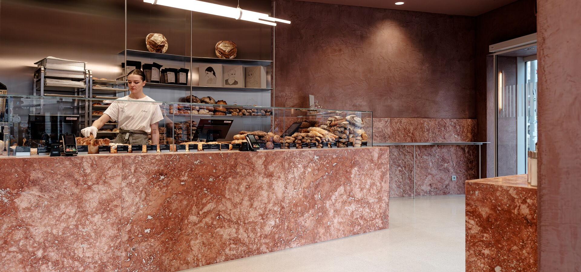 Natursteinplatte Verkauf rot