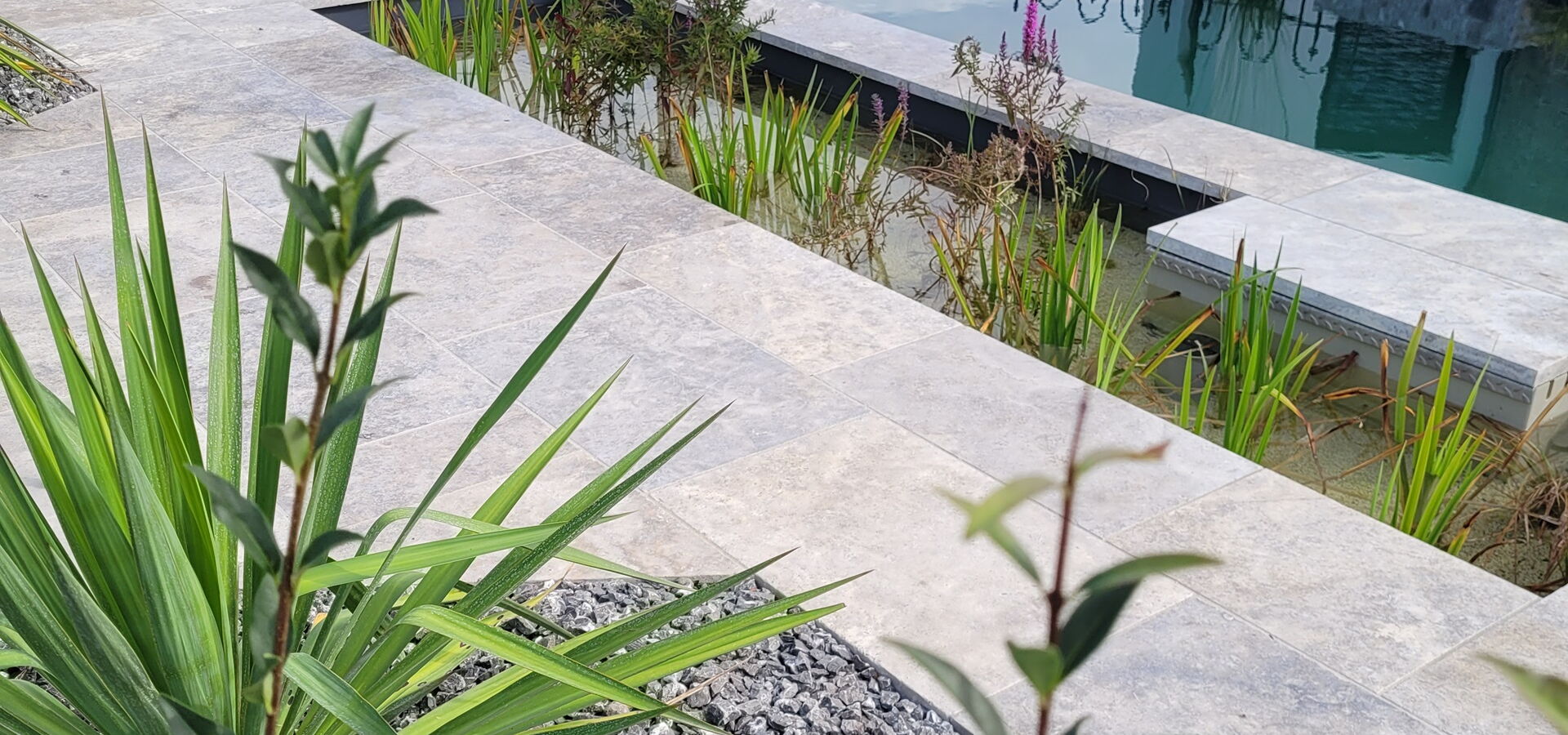 Terassenplatten Travertin silver