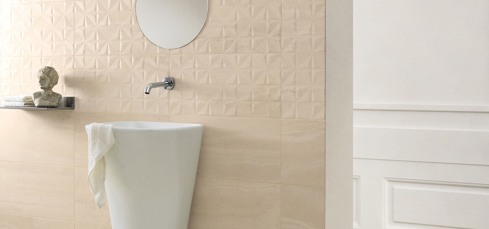 Keramikfliesen Coem Reverso Avorio + Diamond Avorio